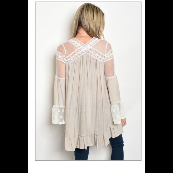 Light Sand Flowing Ivory Tunic NWT - Picture 2 of 2